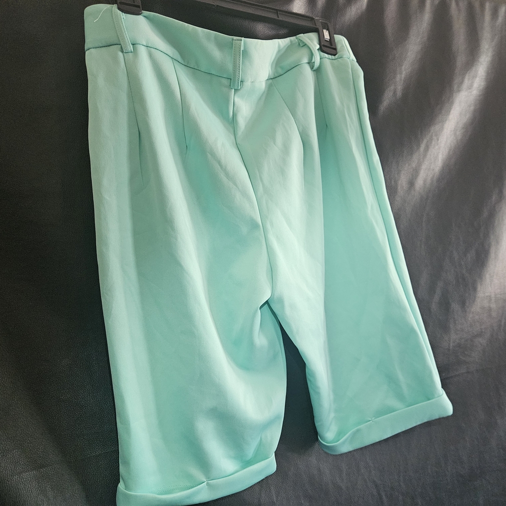 Fashion Nova Mint Biker Trousers